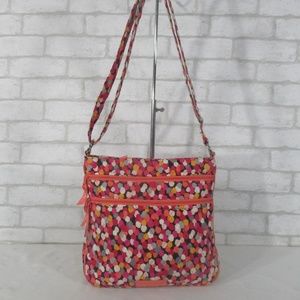 Vera Bradley Pixie Bloom Triple Zip Hipster Bag